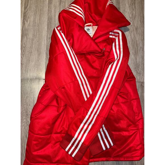 adidas - TRACKTOP PUFFER Jacket / L / Red - Picture 5 of 13